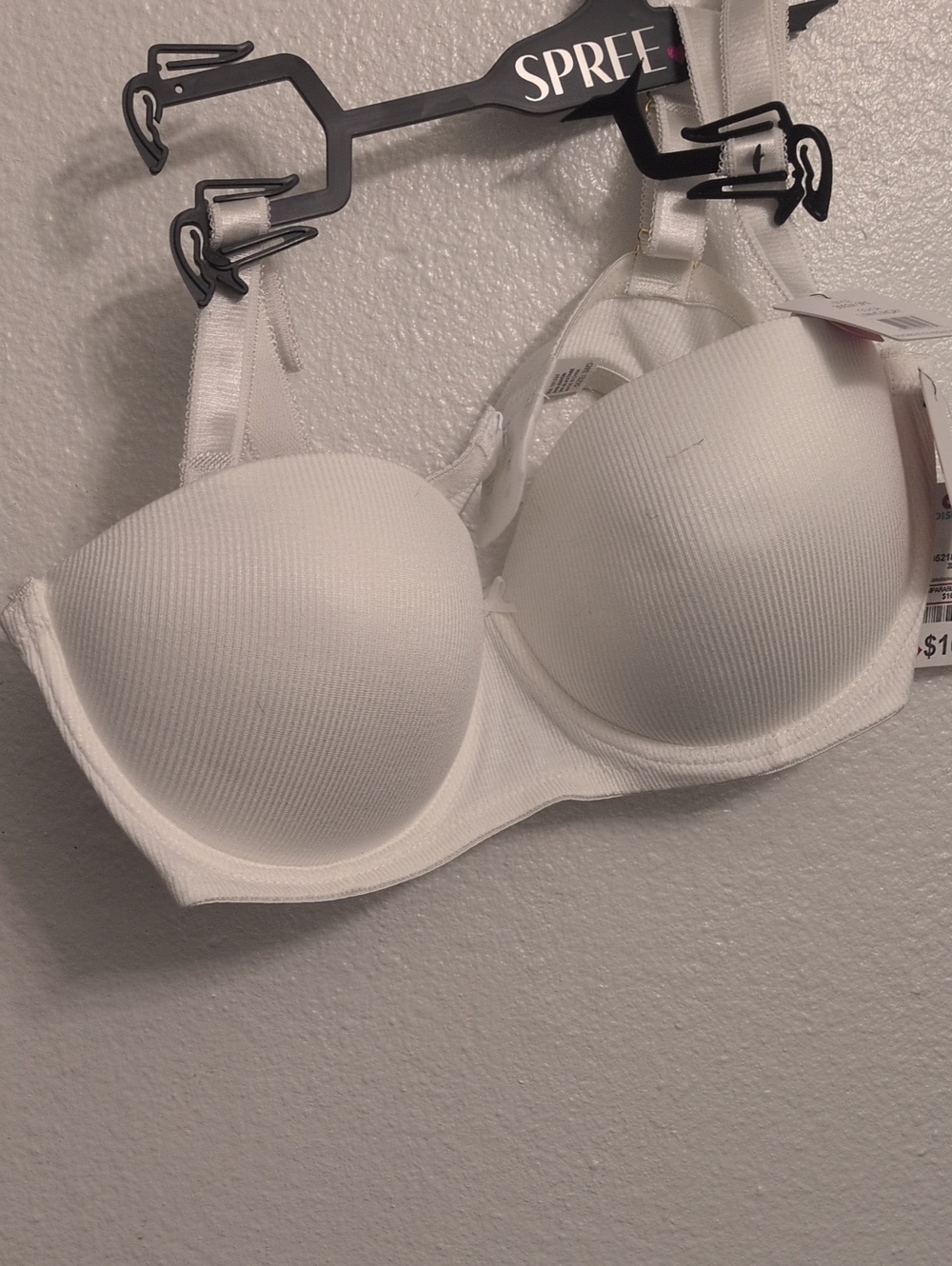 Spree Women's White Seamless Molded Underwire Bra